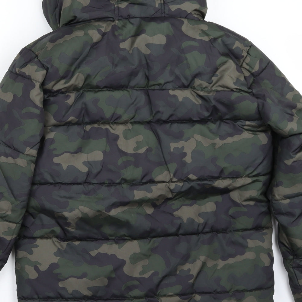 George Boys Green Camouflage  Jacket Coat Size 12-13 Years