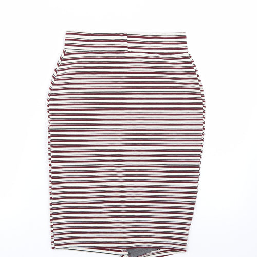 Primark Womens Purple Striped  A-Line Skirt Size 8