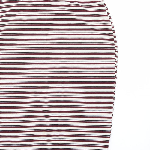 Primark Womens Purple Striped  A-Line Skirt Size 8