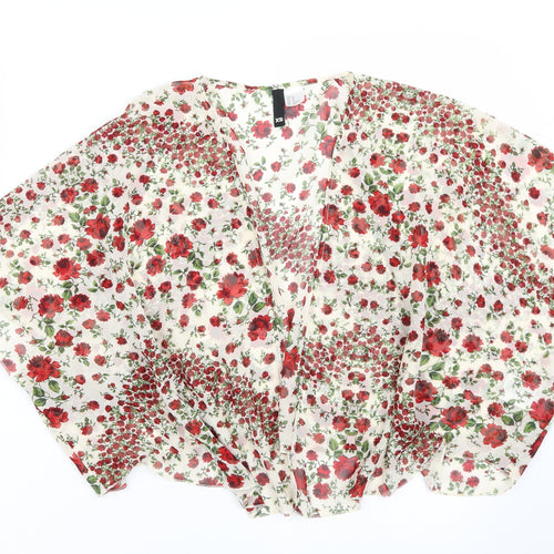 H&M Womens Beige Floral  Cardigan Jumper Size S