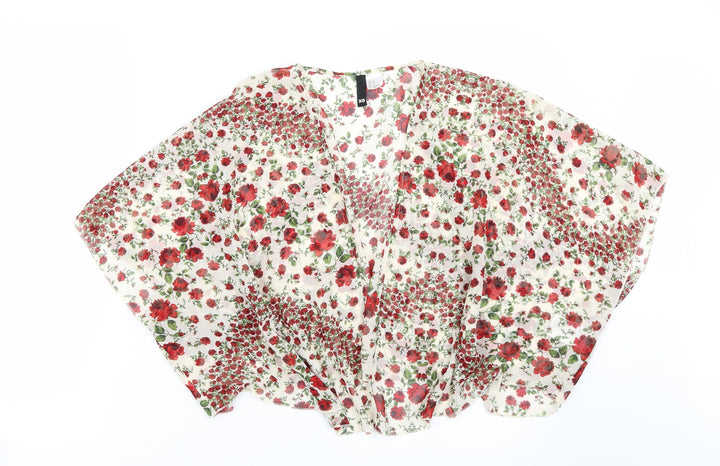 H&M Womens Beige Floral Cardigan Jumper Size S