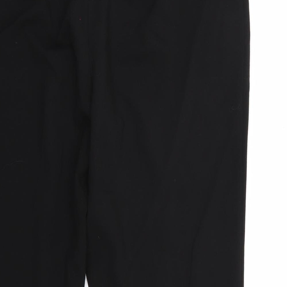 Papaya Womens Black   Cropped Trousers Size 38 in L22 in