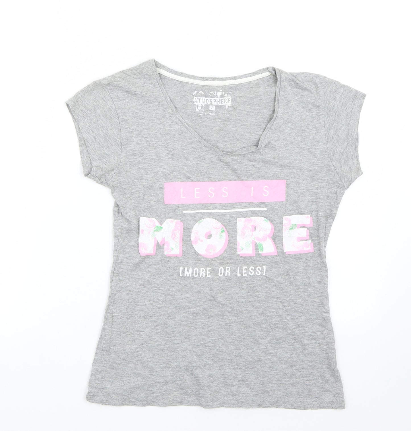 Primark Womens Grey   Basic T-Shirt Size 8