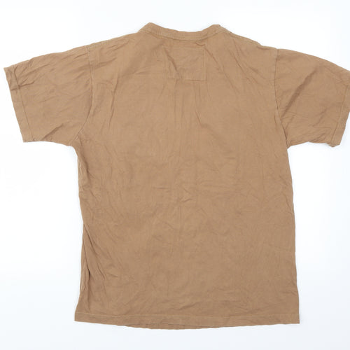 Goo Si Mens Brown    T-Shirt Size L  - Face