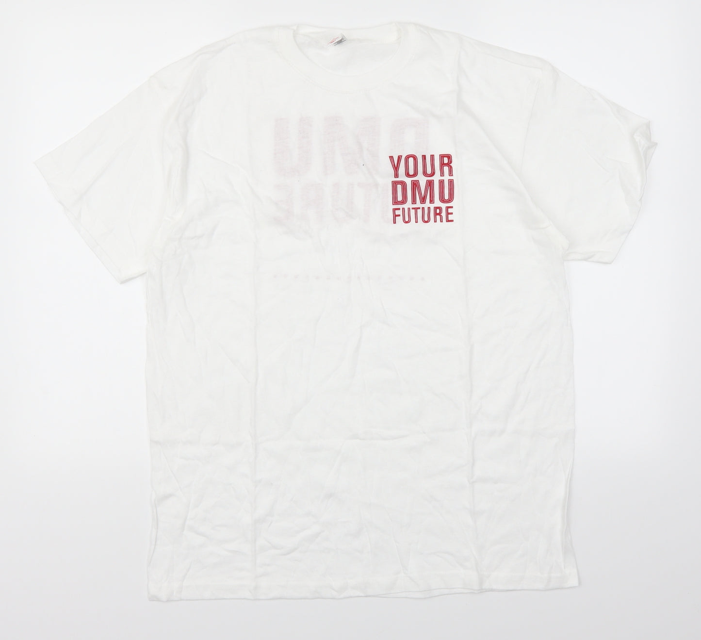 Club Mens White    T-Shirt Size L  - DMU Future