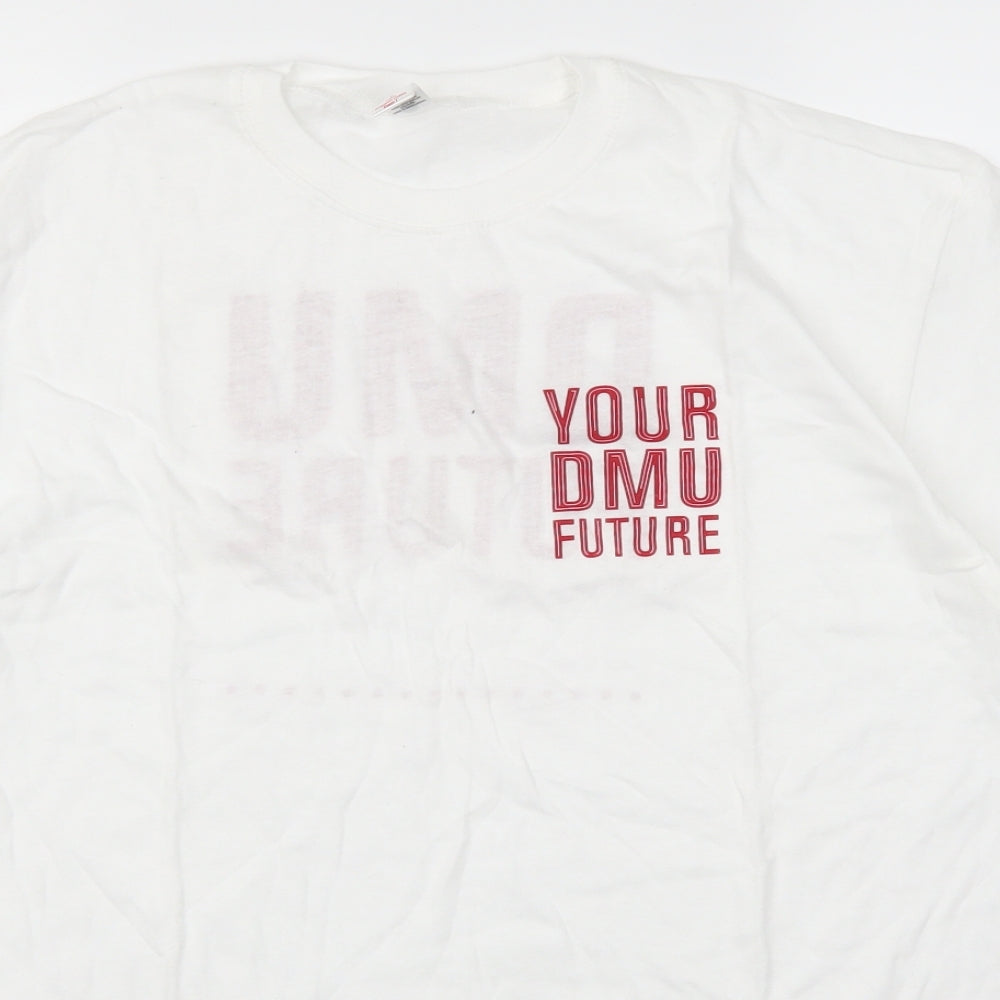 Club Mens White    T-Shirt Size L  - DMU Future
