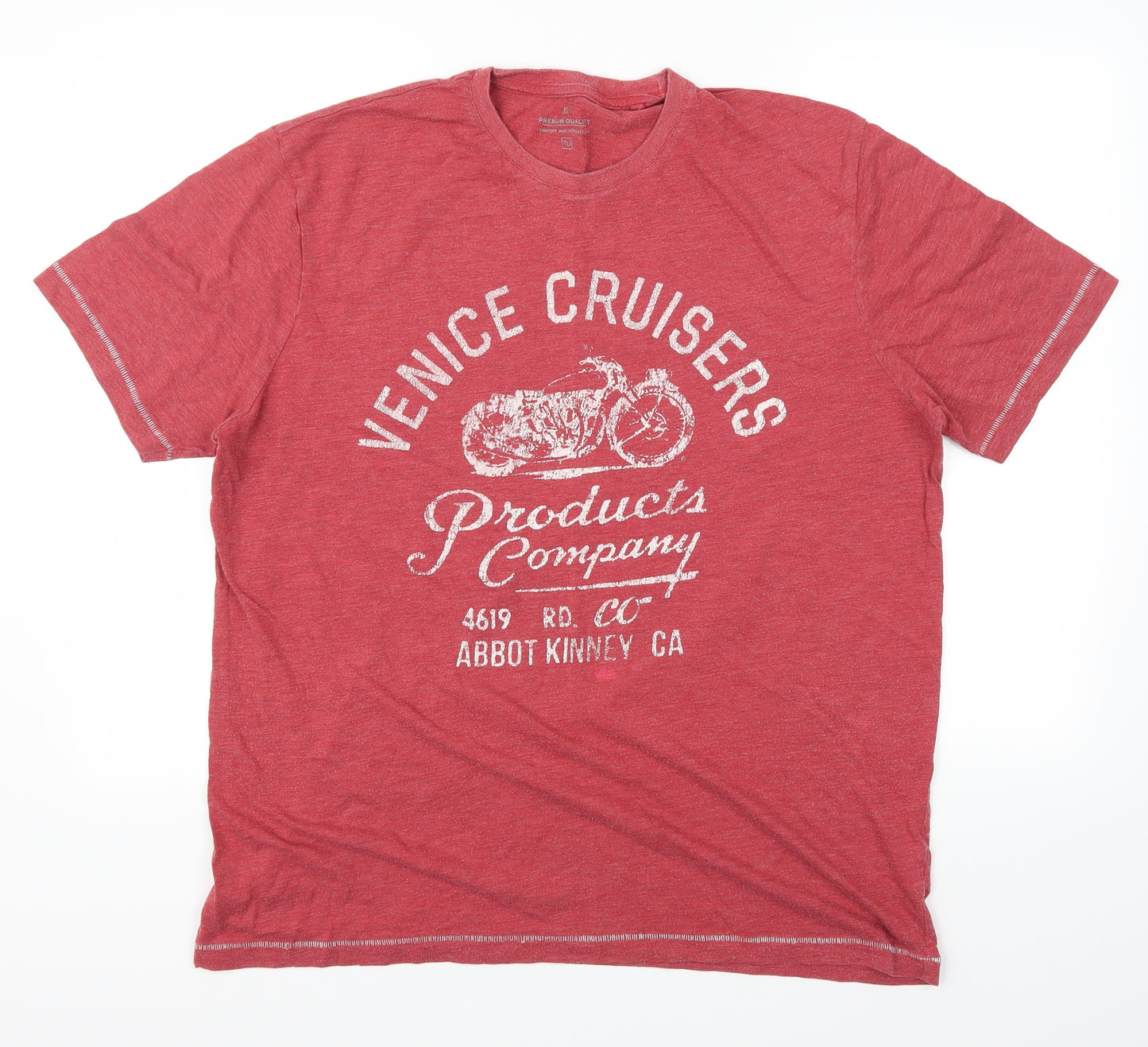TU Mens Red    T-Shirt Size XL  - Venice Cruisers