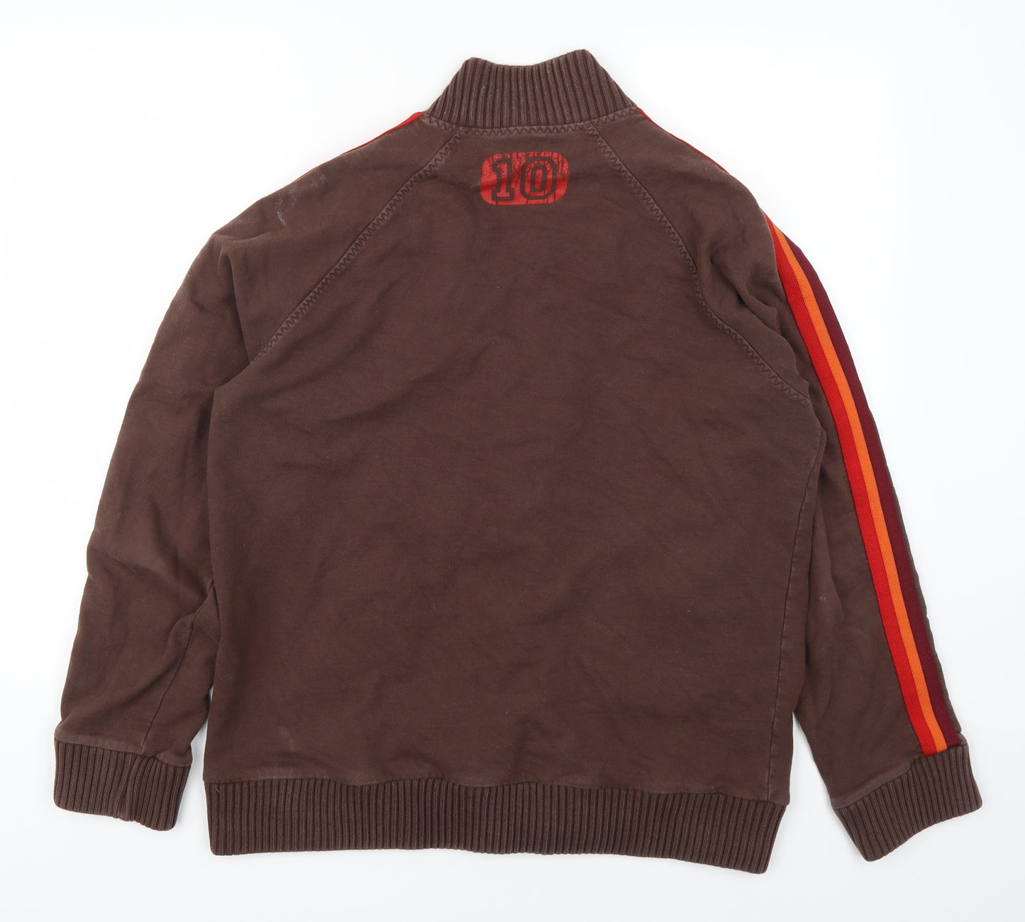 Burton Mens Brown Striped  Full Zip Sweatshirt Size L  - Speciale