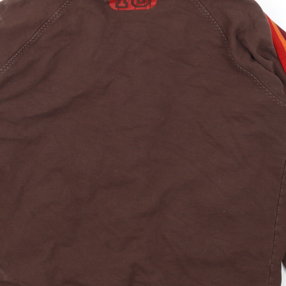 Burton Mens Brown Striped  Full Zip Sweatshirt Size L  - Speciale