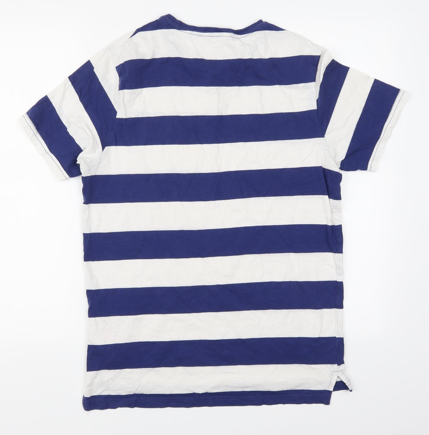 ONLY & SONS Mens Blue Striped   T-Shirt Size M