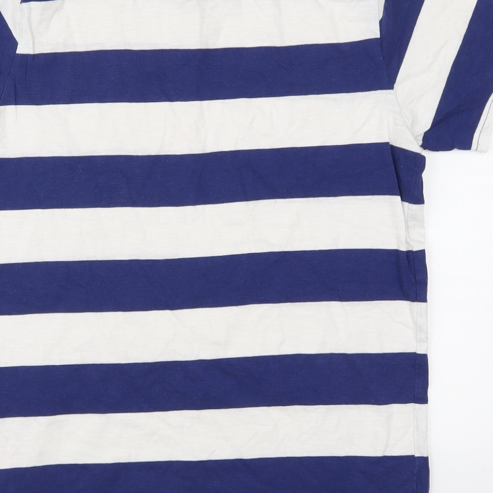 ONLY & SONS Mens Blue Striped   T-Shirt Size M