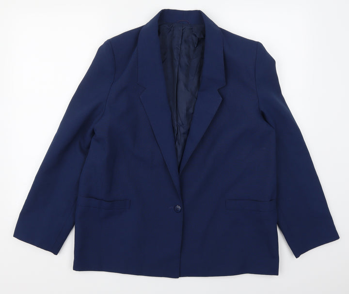 Littlewoods Womens Blue Jacket Suit Jacket Size 16