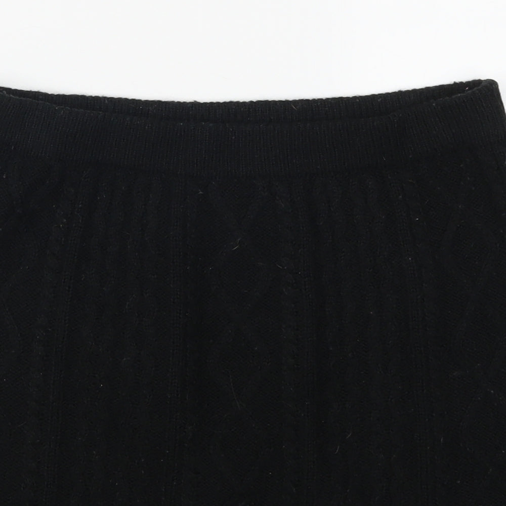 F&F Womens Black   Mini Skirt Size 12  - Cable Knit