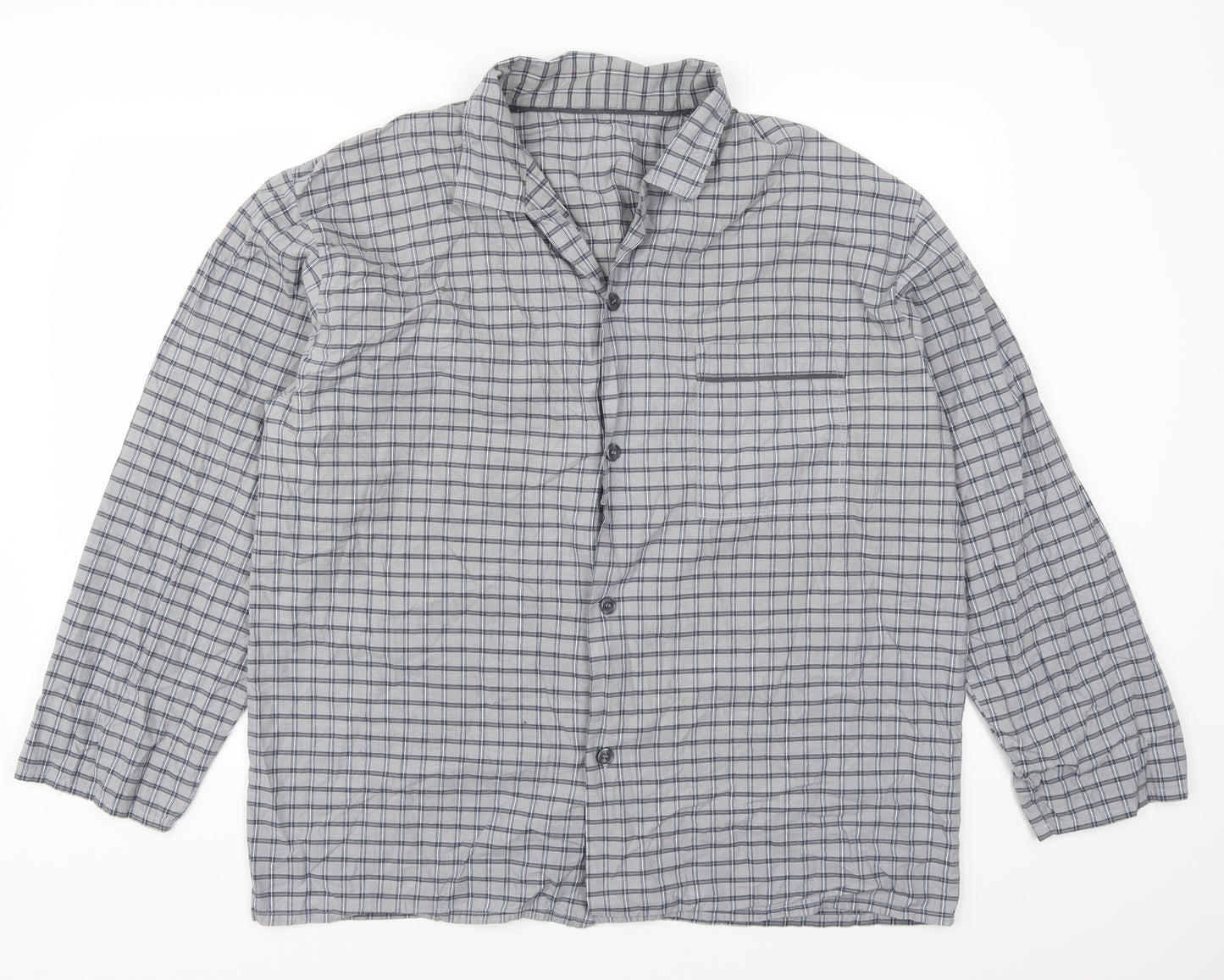 Preworn Mens Grey Check   Button-Up Size XL
