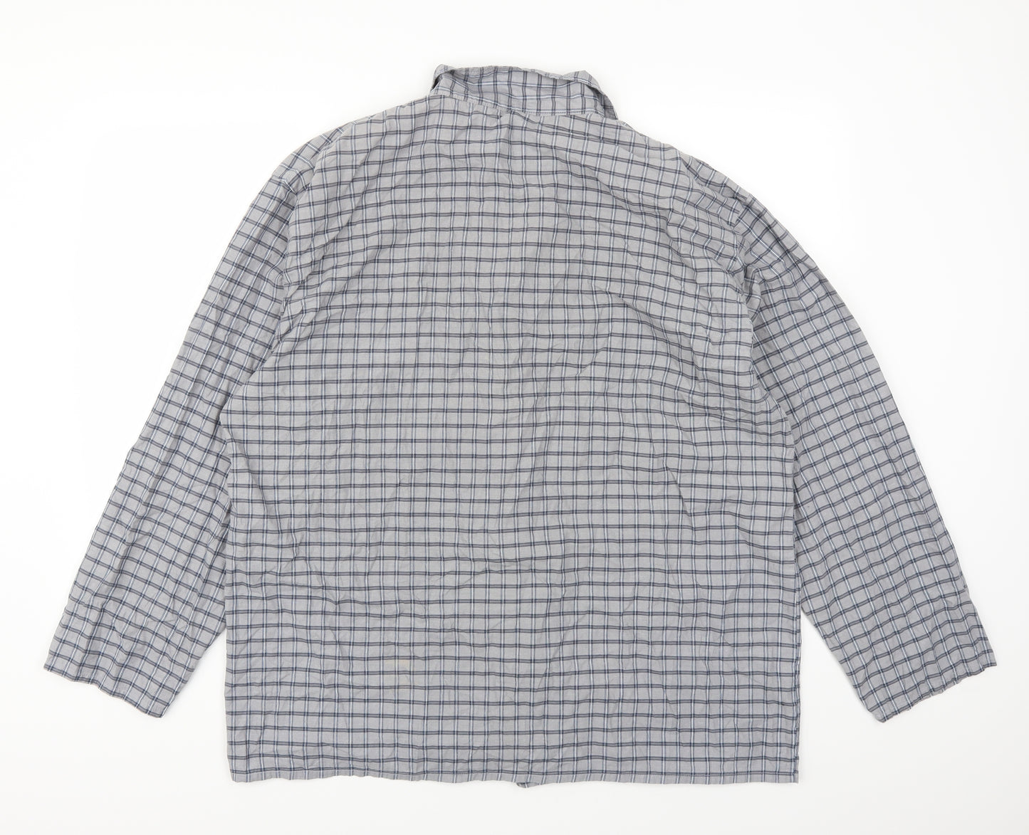 Preworn Mens Grey Check   Button-Up Size XL