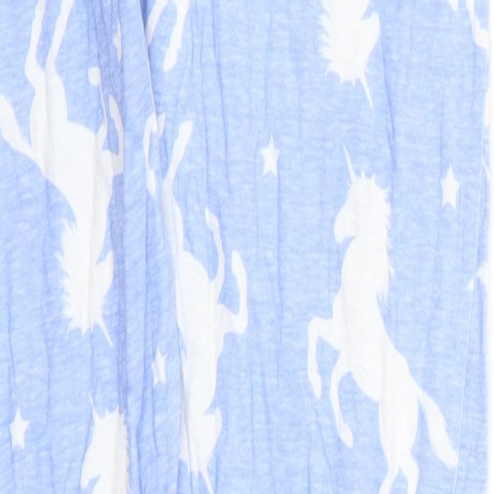 Preworn Girls Blue Animal Print  Sweatpants Trousers Size 12-13 Years - Unicorns Loungewear
