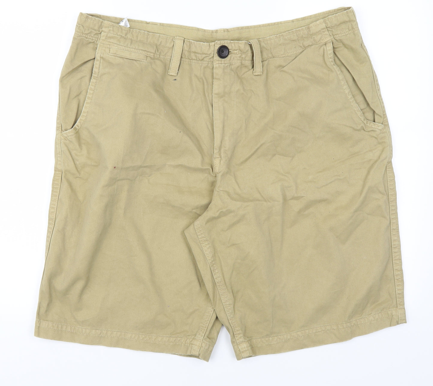 Marks and Spencer Mens Beige   Chino Shorts Size 40