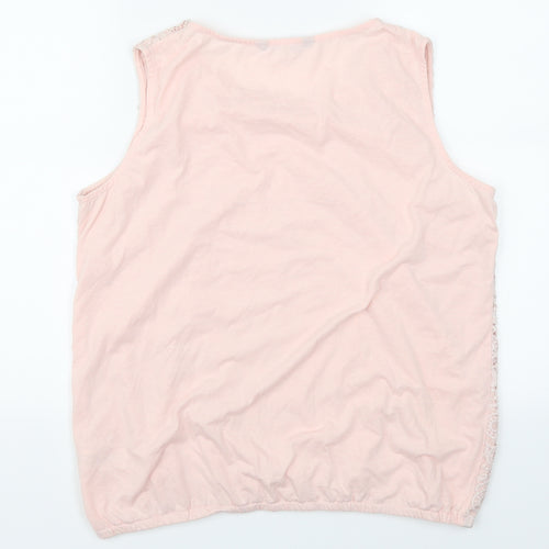 Bonmarché Womens Pink  Lace Basic Tank Size 16