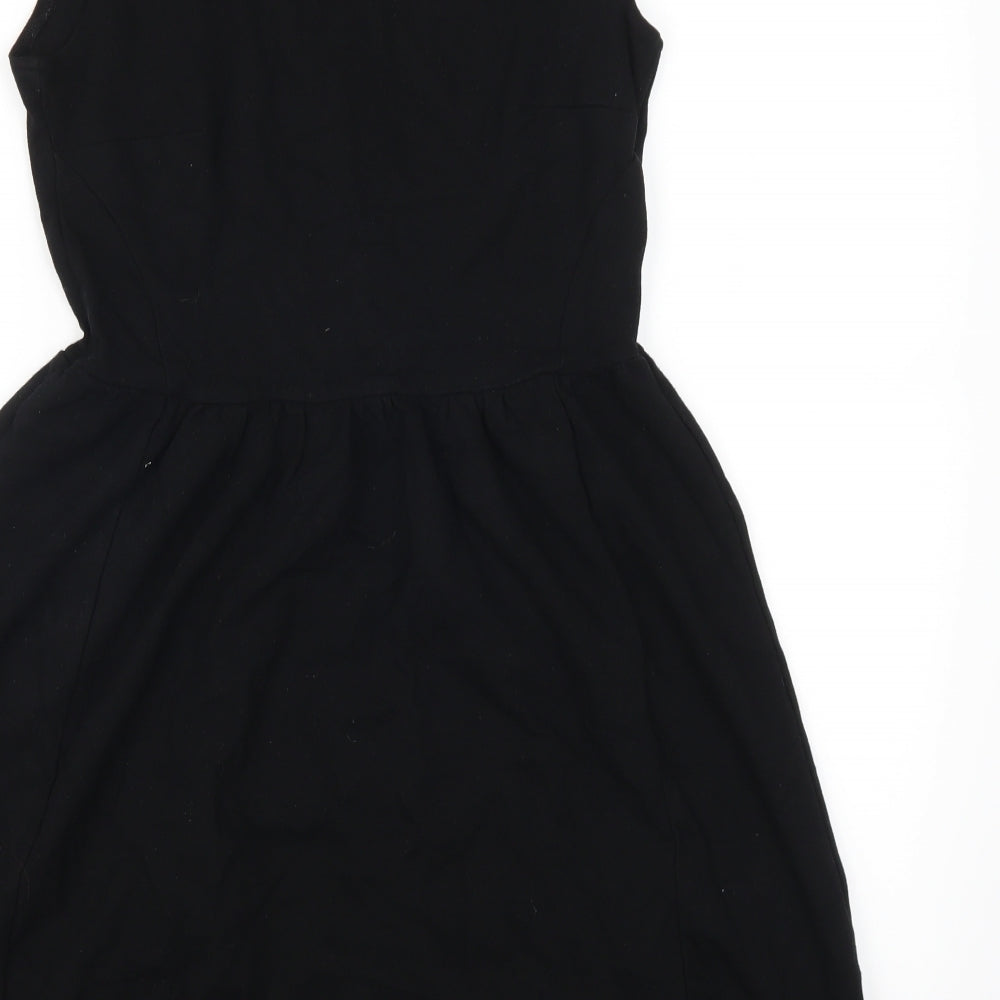 H&M Womens Black   Skater Dress  Size M