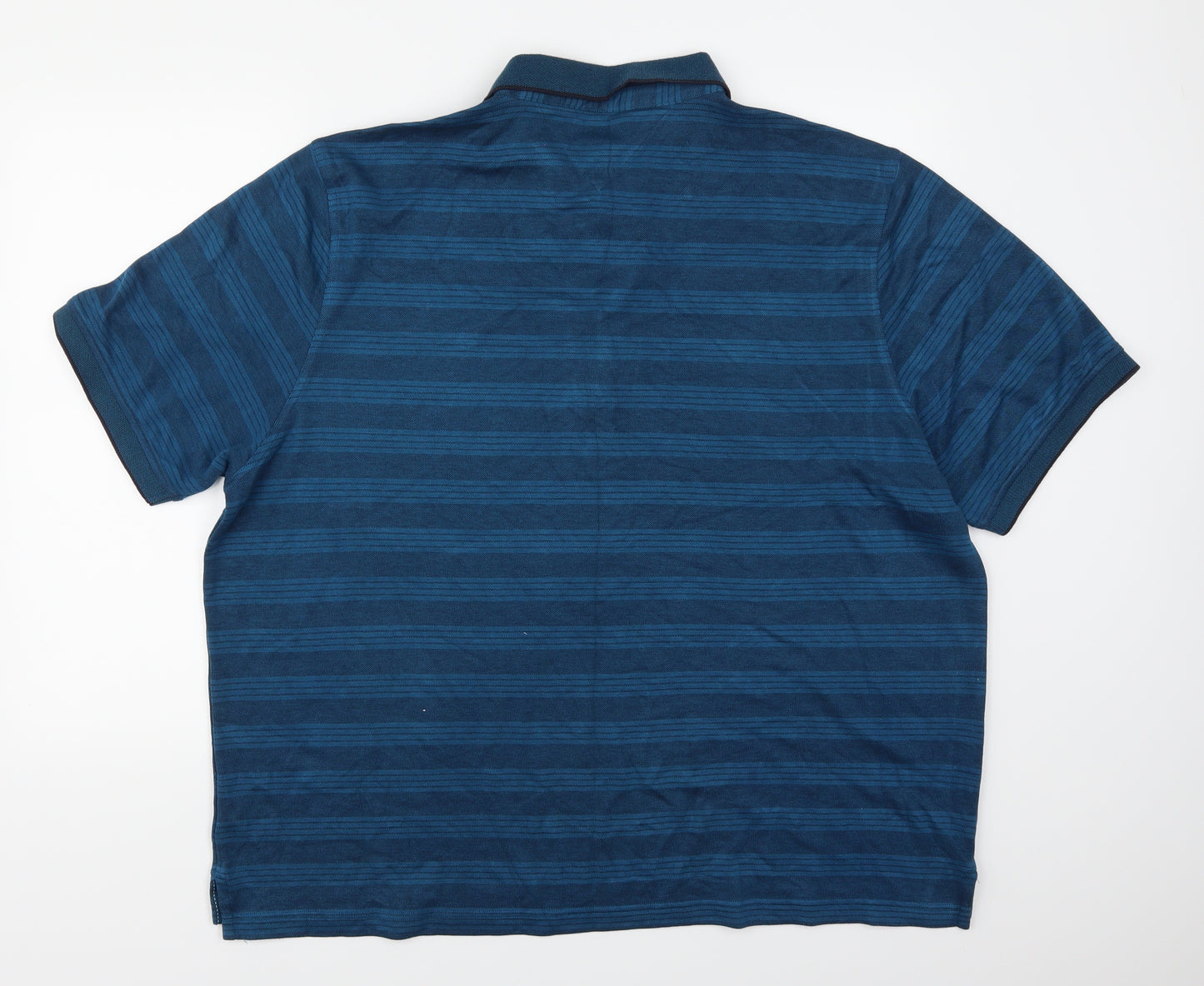 Lincoln Mens Blue Striped   Polo Size 3XL