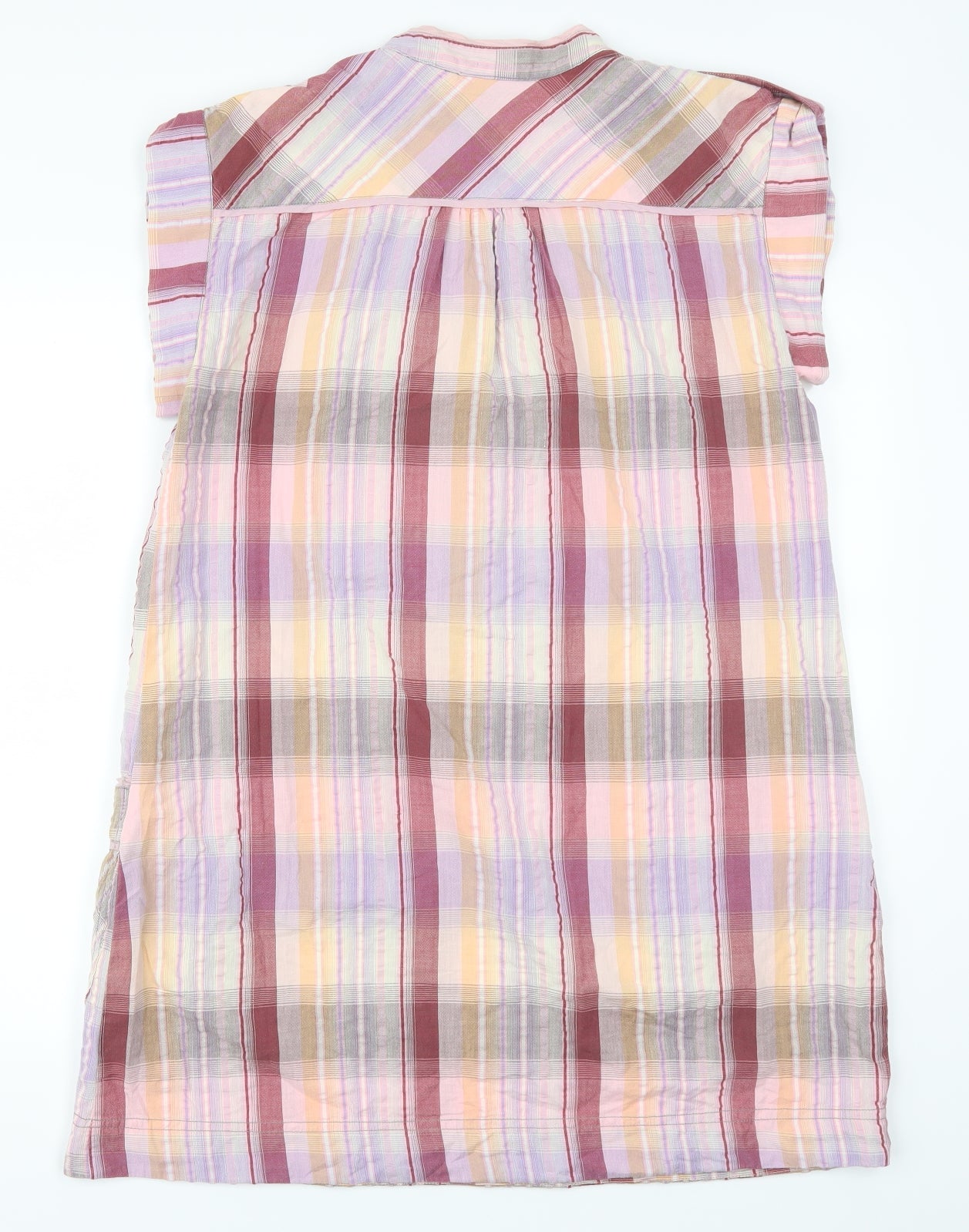 NEXT Womens Pink Check  Shirt Dress  Size 16