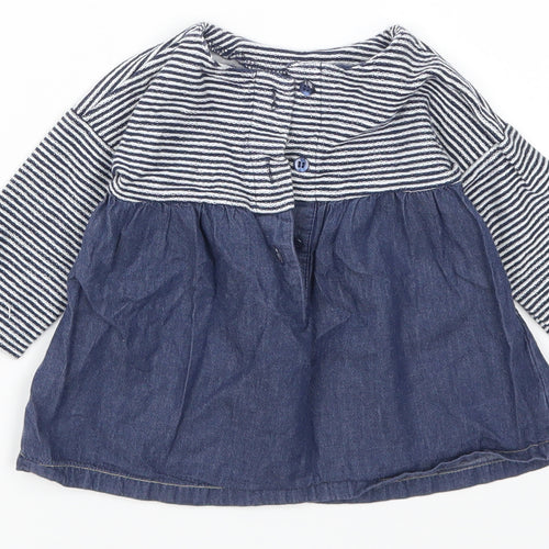 NEXT Girls Blue Striped  A-Line  Size 3-6 Months  - Cat