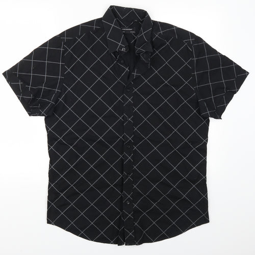 Cedarwood State Mens Black Check   Button-Up Size L