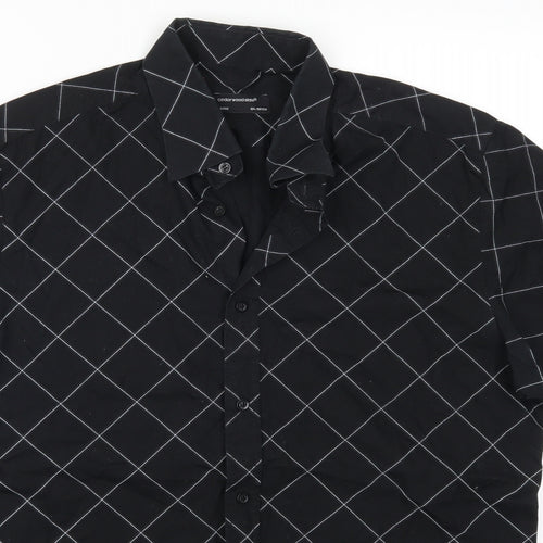 Cedarwood State Mens Black Check   Button-Up Size L