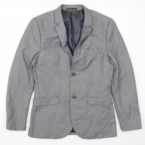 Topman Mens Grey   Jacket Suit Jacket Size 38