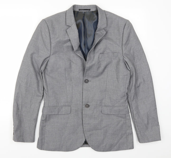 Topman Mens Grey   Jacket Suit Jacket Size 38