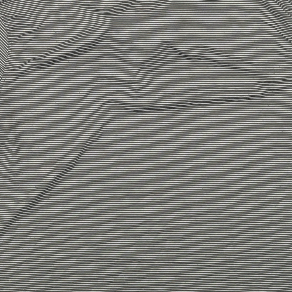 JJ Wills Mens Grey Striped   Polo Size M