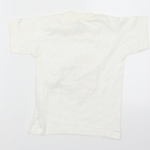 River Bay Boys White   Basic T-Shirt Size 4 Years  - Turtle Barbados