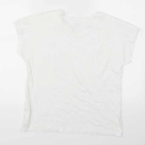 Primark Womens White Solid  Top Pyjama Top Size 12