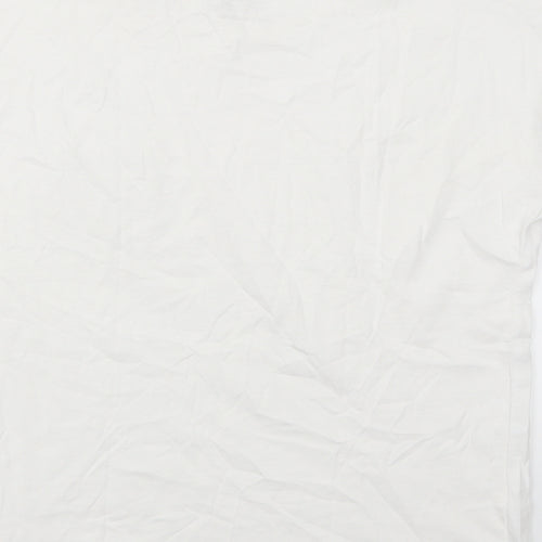 Primark Womens White Solid  Top Pyjama Top Size 12