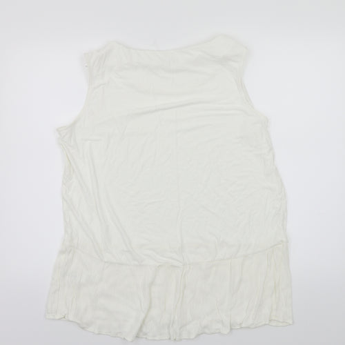 F&F Womens White  Jersey Basic Blouse Size 20