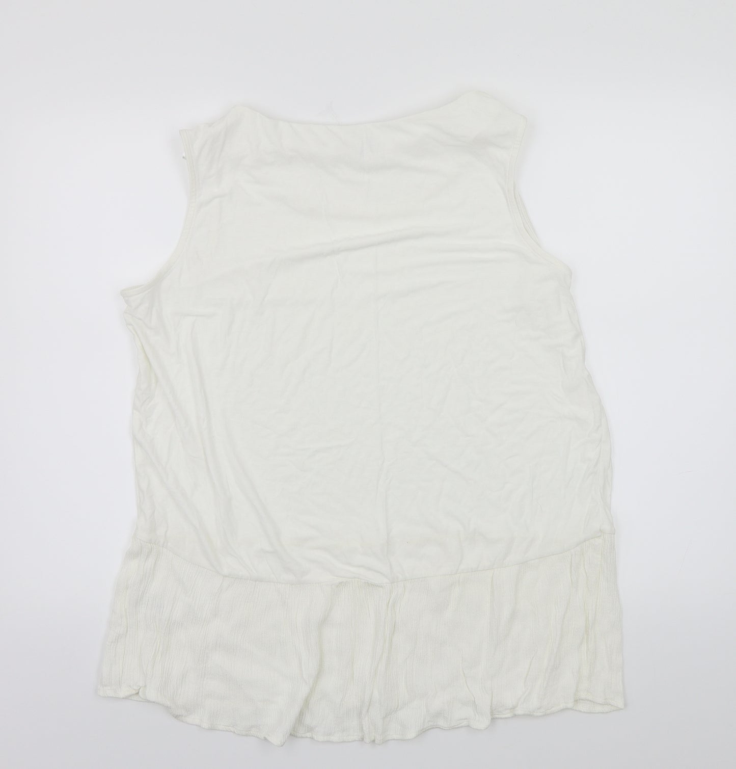 F&F Womens White  Jersey Basic Blouse Size 20