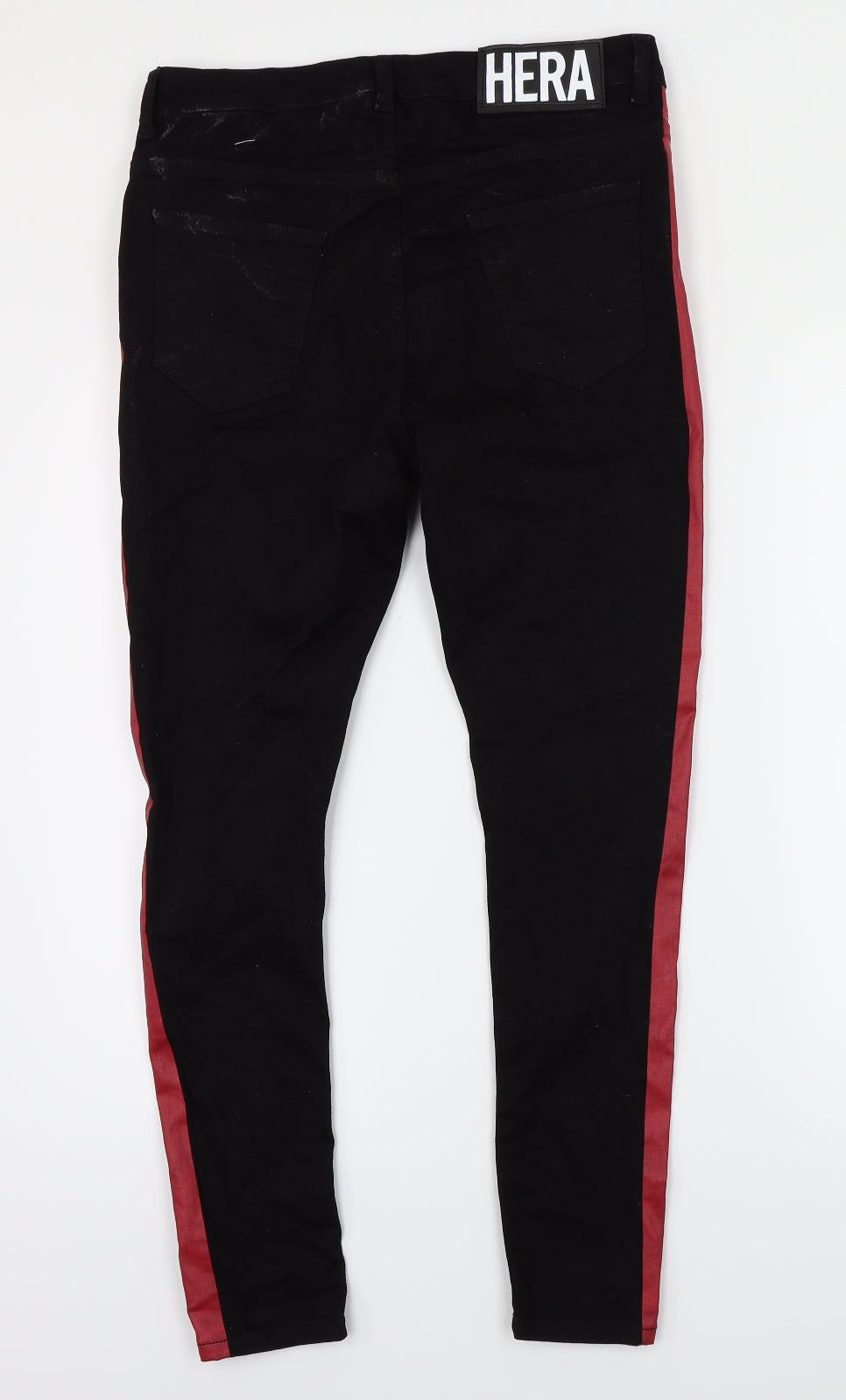 Hera Mens Black Striped Denim Straight Jeans Size 32 in L26 in