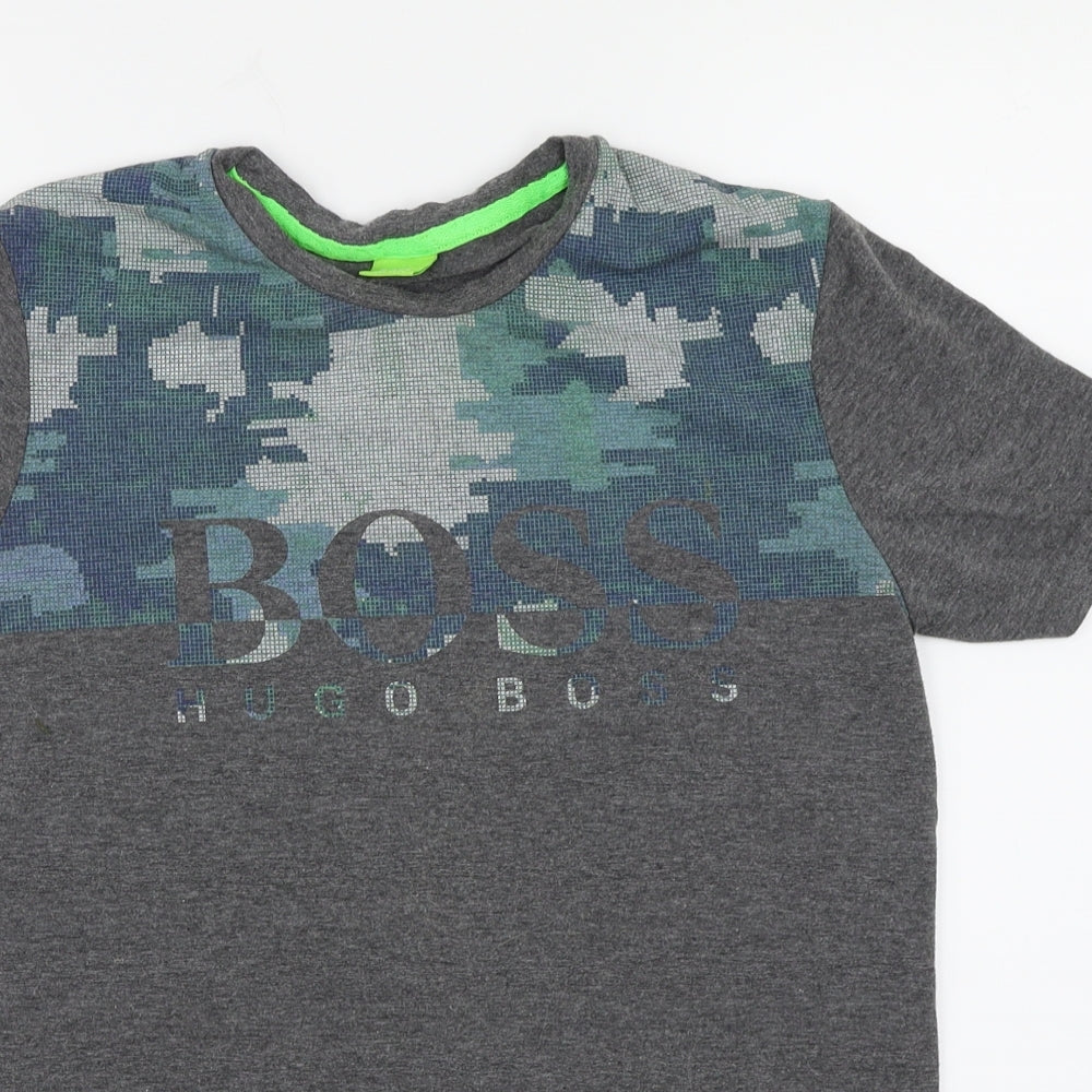 HUGO BOSS Mens Grey  Jersey  T-Shirt Size S