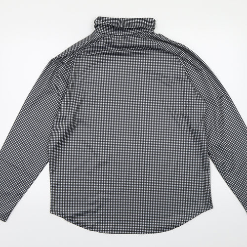 Preworn Womens Black Check  Basic Blouse Size XL