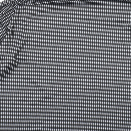 Preworn Womens Black Check  Basic Blouse Size XL