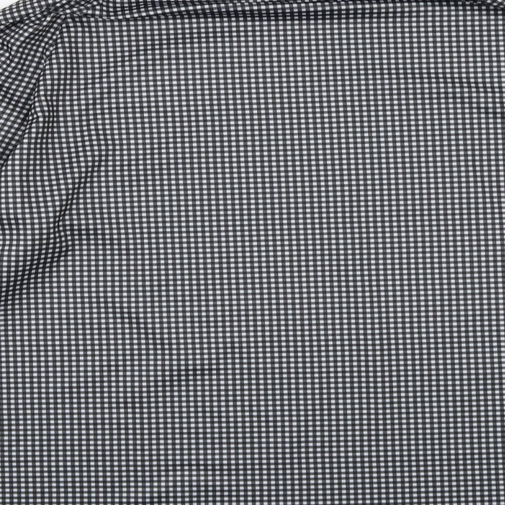 Preworn Womens Black Check  Basic Blouse Size XL