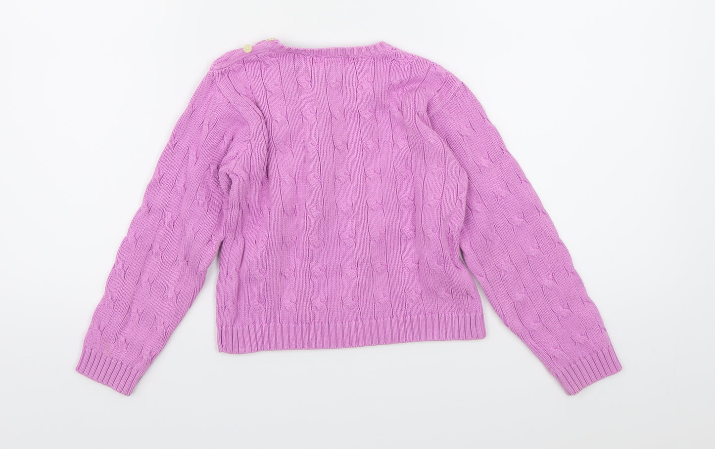 Ralph Lauren Girls Purple  Knit Pullover Jumper Size 4-5 Years