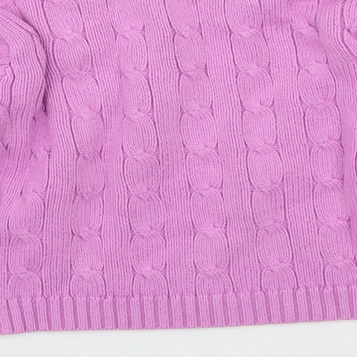 Ralph Lauren Girls Purple  Knit Pullover Jumper Size 4-5 Years