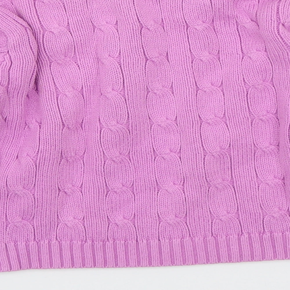 Ralph Lauren Girls Purple  Knit Pullover Jumper Size 4-5 Years