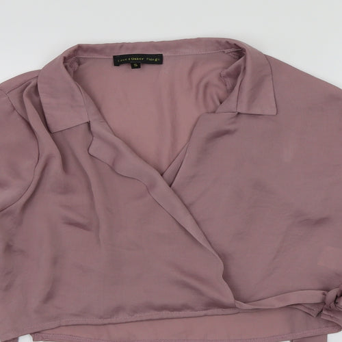 Love & Other Things Womens Pink   Cropped Blouse Size S