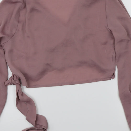 Love & Other Things Womens Pink   Cropped Blouse Size S