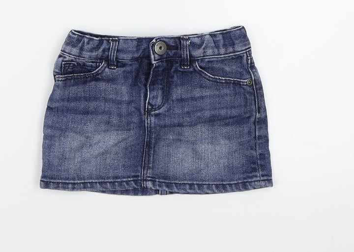 Gap Girls Blue Denim Straight & Pencil Skirt Size 2 Years