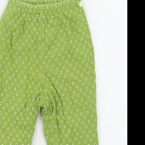 Baby Mini Girls Green Flecked  Jogger Trousers Size 18 Months