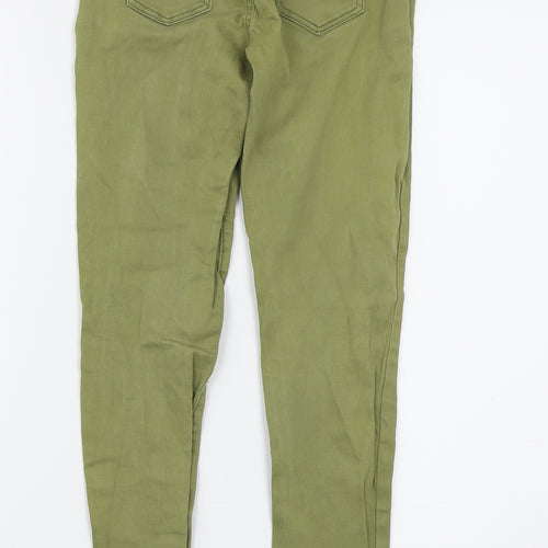 Bullhead Denim Co. Girls Green  Denim Skinny Jeans Size 10-11 Years - Distressed