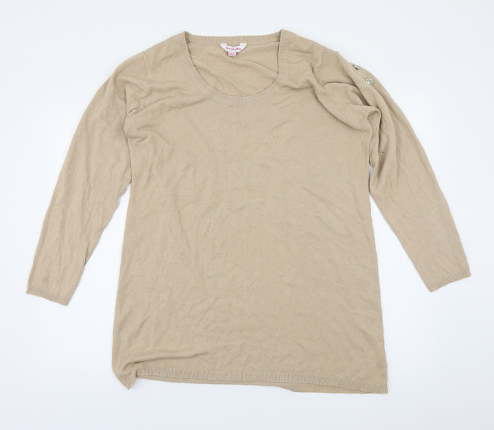 Simply Be Womens Beige  Knit Pullover Jumper Size 18